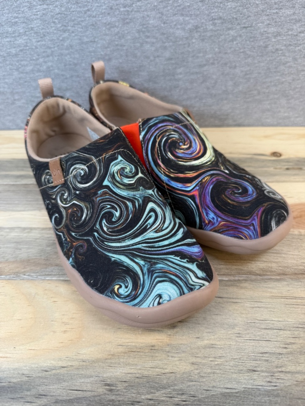 UIN Toledo Starry Night Slip On Sneakers Women's Size 7.5 Artsy Art Teacher Cool - Picture 2 of 16